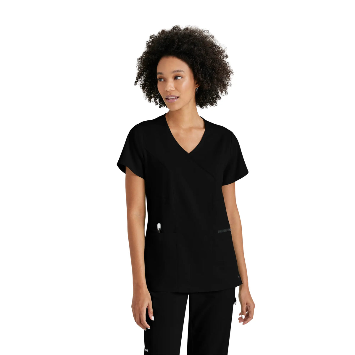 Kim - Crossover V-neck tunic - Women - Grey’s Anatomy Stretch Grey’s Anatomy 
