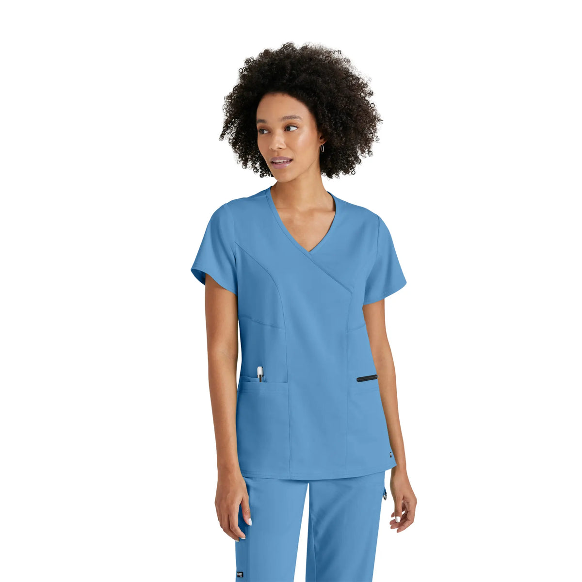 Kim - Crossover V-neck tunic - Women - Grey’s Anatomy Stretch Grey’s Anatomy 