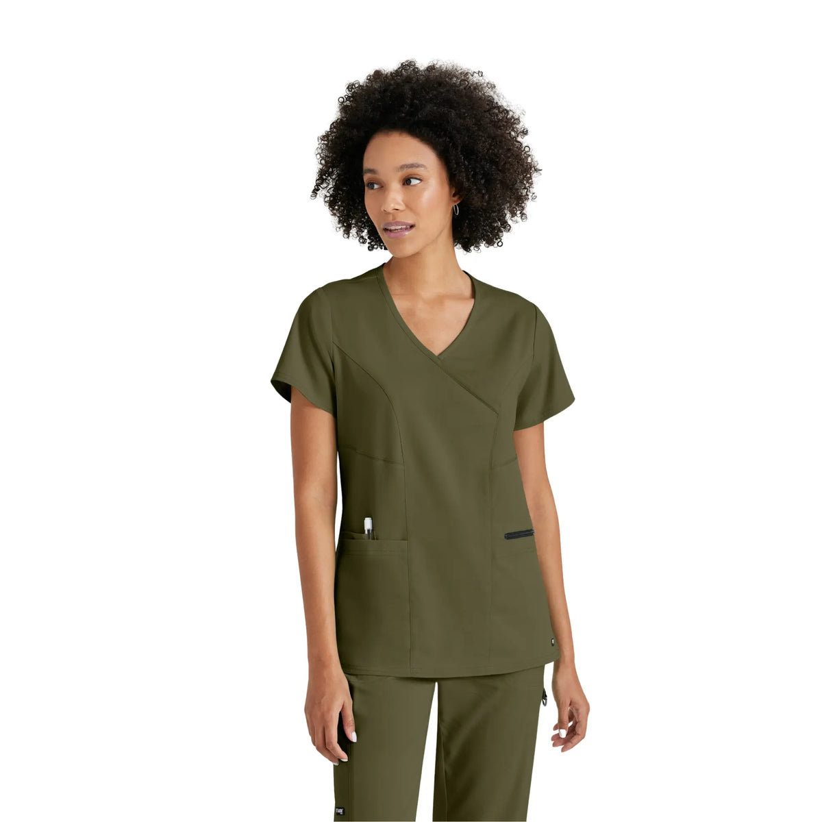 Kim - Crossover V-neck tunic - Women - Grey’s Anatomy Stretch Grey’s Anatomy 
