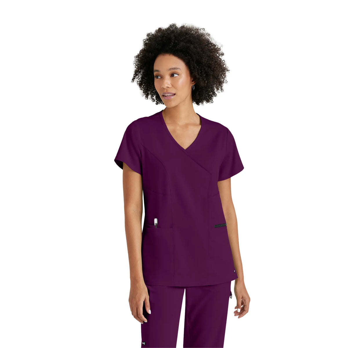 Kim - Crossover V-neck tunic - Women - Grey’s Anatomy Stretch Grey’s Anatomy 