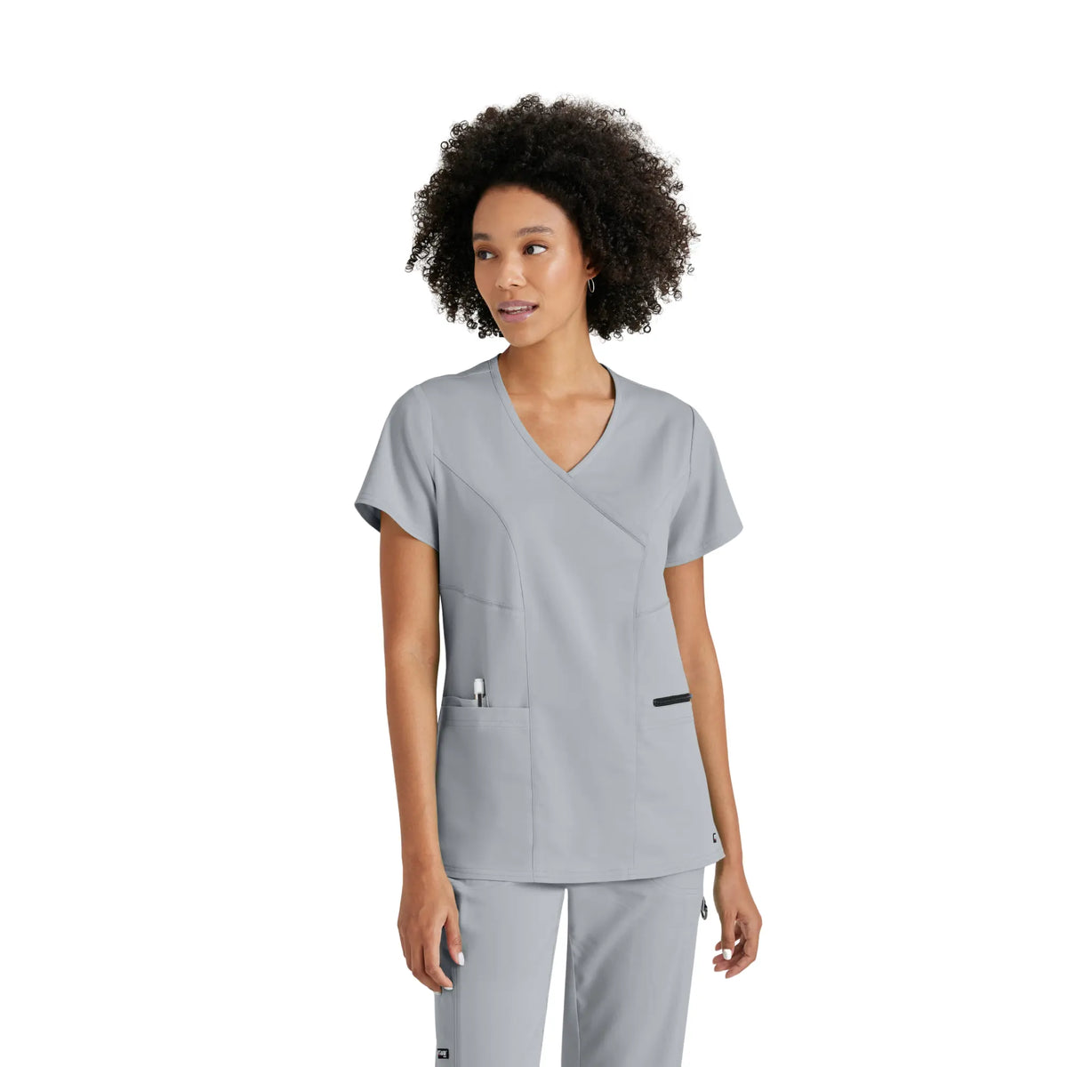 Kim - Crossover V-neck tunic - Women - Grey’s Anatomy Stretch Grey’s Anatomy 