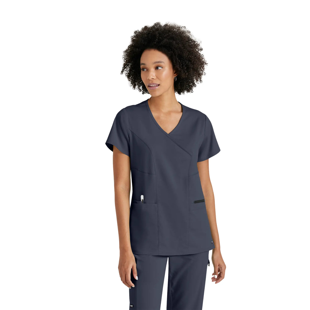 Kim - Crossover V-neck tunic - Women - Grey’s Anatomy Stretch Grey’s Anatomy 