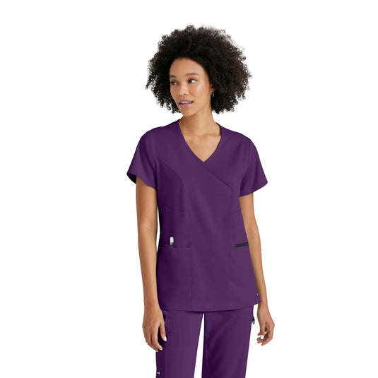Kim - Túnica cruzada con cuello en V - Mujer - Grey's Anatomy Stretch Grey's Anatomy 