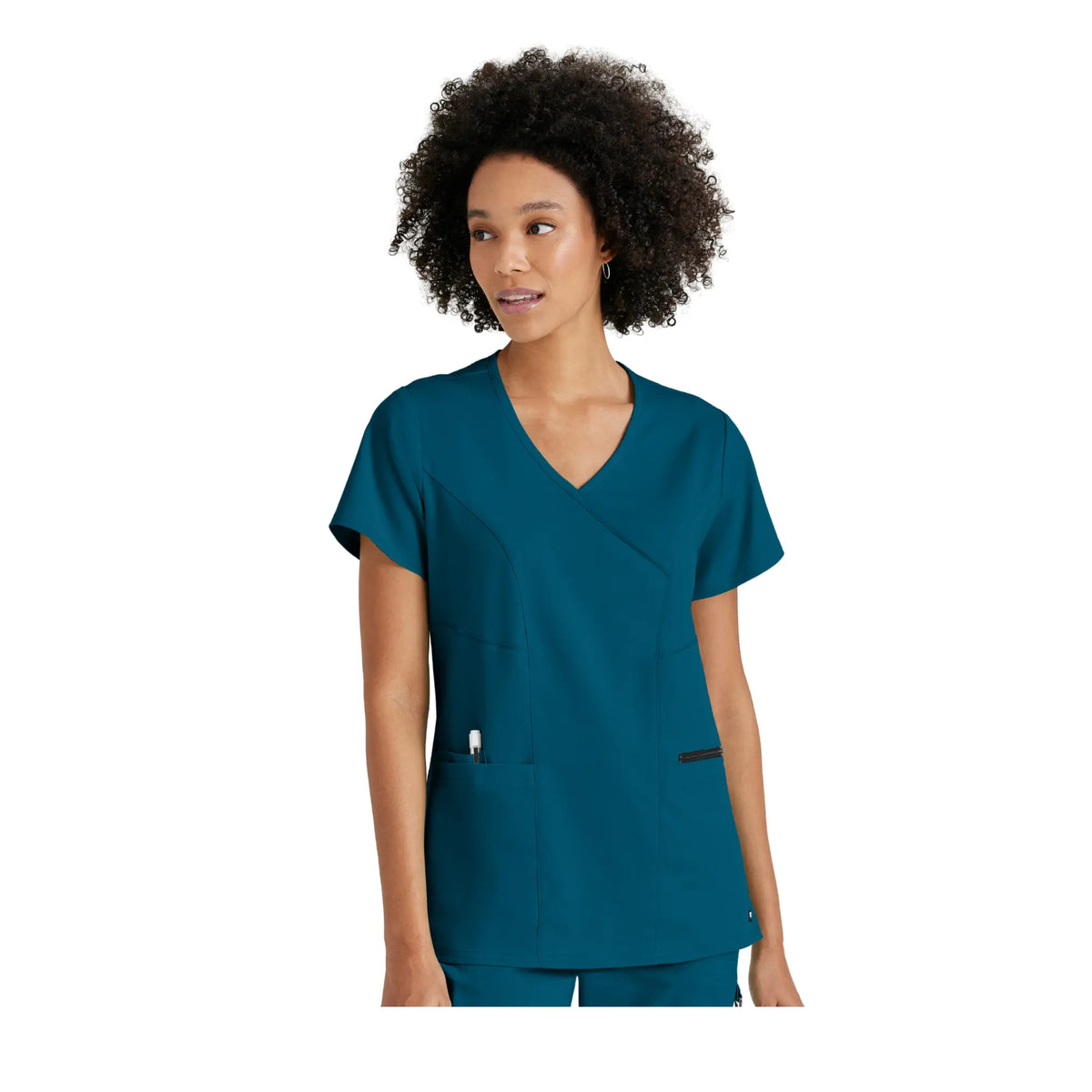 Kim - Crossover V-neck tunic - Women - Grey’s Anatomy Stretch Grey’s Anatomy Bahamas Blue / XL