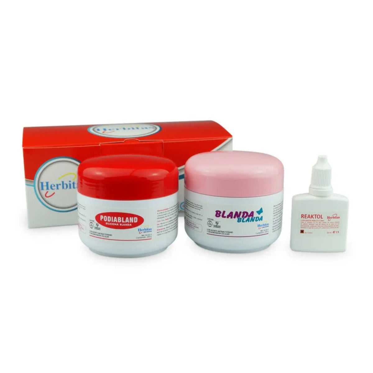 Basic Mini Orthoplasty Silicone Kit - Blanda Blanda 50 g + Podiabland 50 g + Reaktol Celerix 30 ml - Herbitas Herbitas 