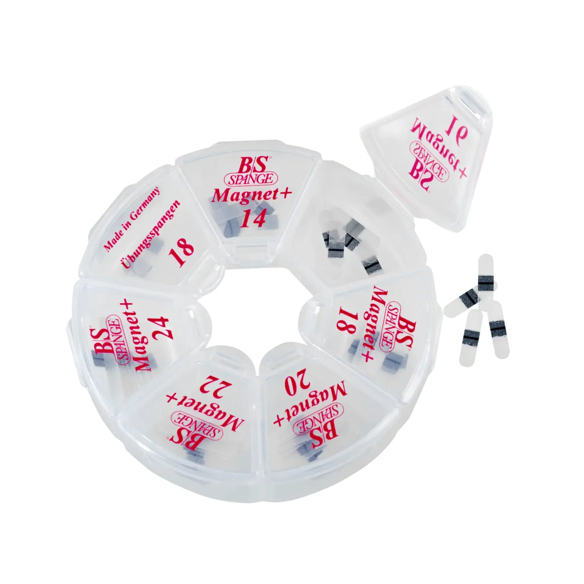 B/S Magnet+ Rondell Profi Tab Kit - Assortment of 60 Tabs - Width 4 mm - B/S-Spange B/S Spange 
