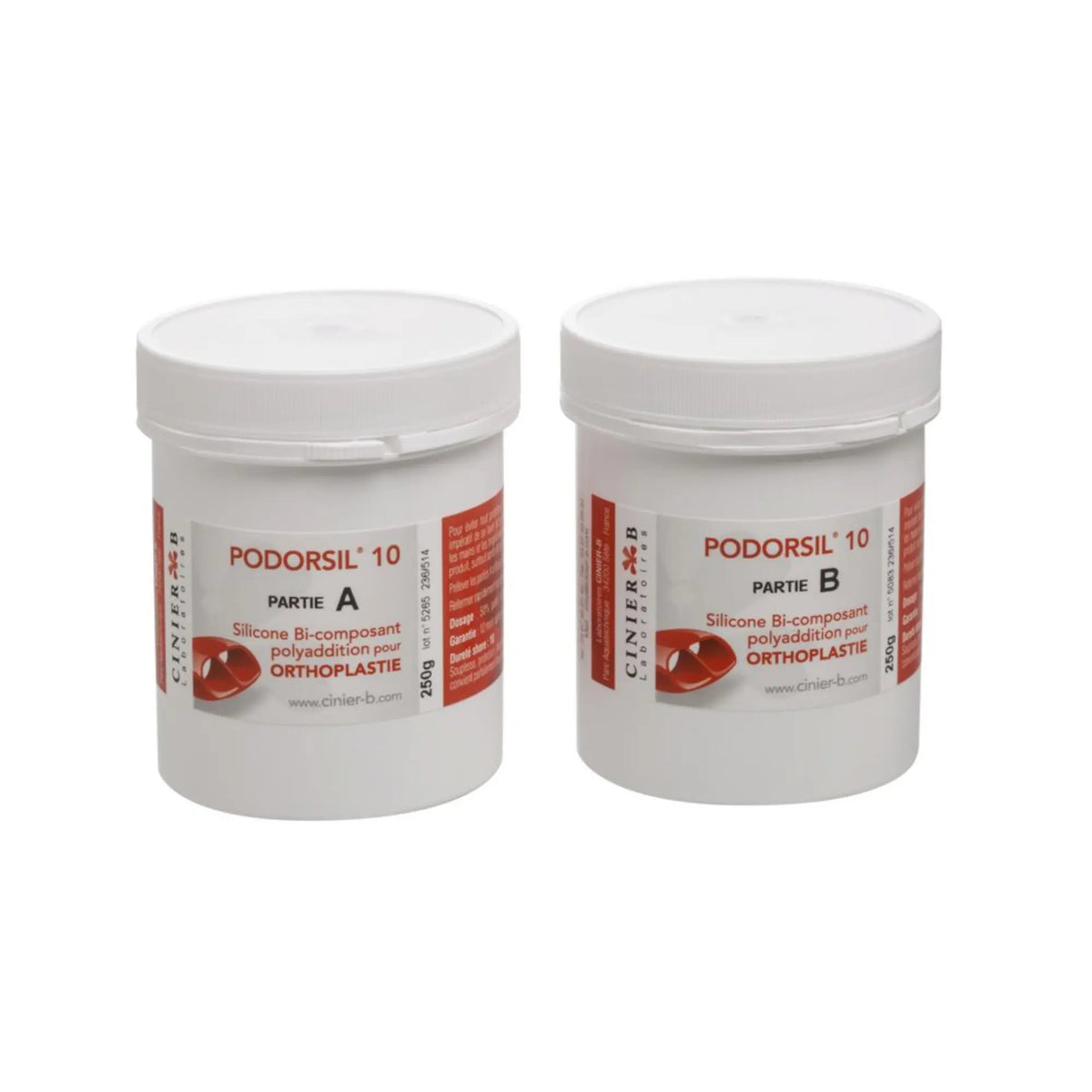 Silicone and catalyst orthoplasty kit - Shore 10 - A + B - Podorsil 10