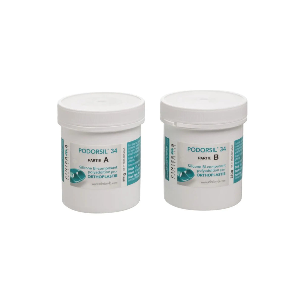 Silicone and catalyst orthoplasty kit - Shore 34 - A + B - Podorsil 34