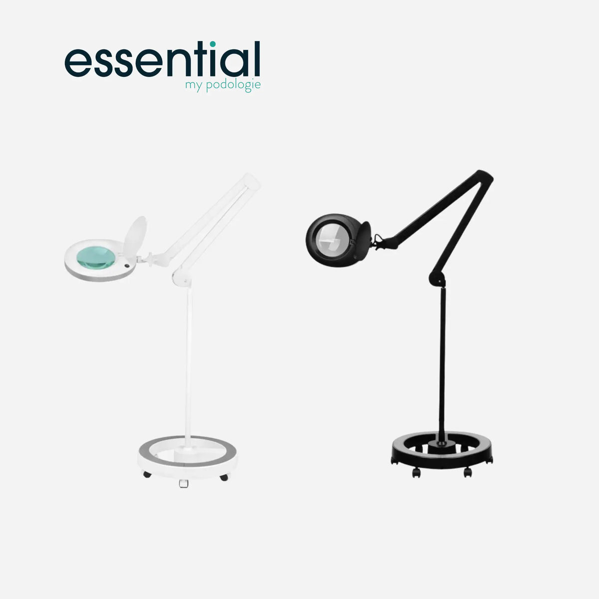 Lampe loupe Elegante 6025 avec trépied - Blanc ou noir - Essential by My Podologie Essential 