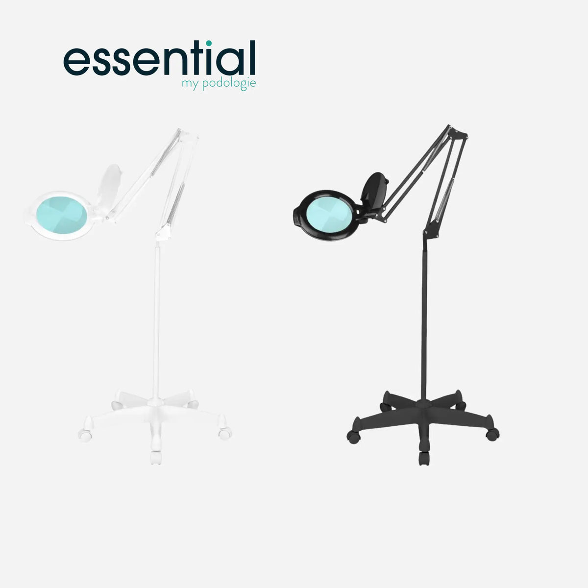 Lampe loupe articulée LED Moonlight 8013/6 avec trépied - Blanc ou Noir - Essential by My Podologie Essential 