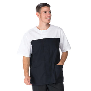 Laurent - Short Sleeve Tunic - Men - 75 cm My Blouse  Black-White-T6-XXXL