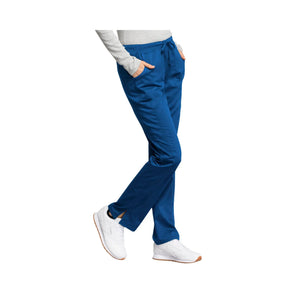 Le Mans - Mid-rise straight pants with drawstring - Women - Cherokee Cherokee Authentic Workwear 