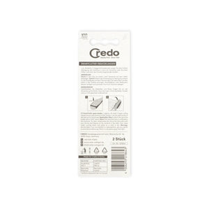 Juego de 2 cabezales para cepillos para callos muy prácticos - Fácil de limpiar - Credo Credo 