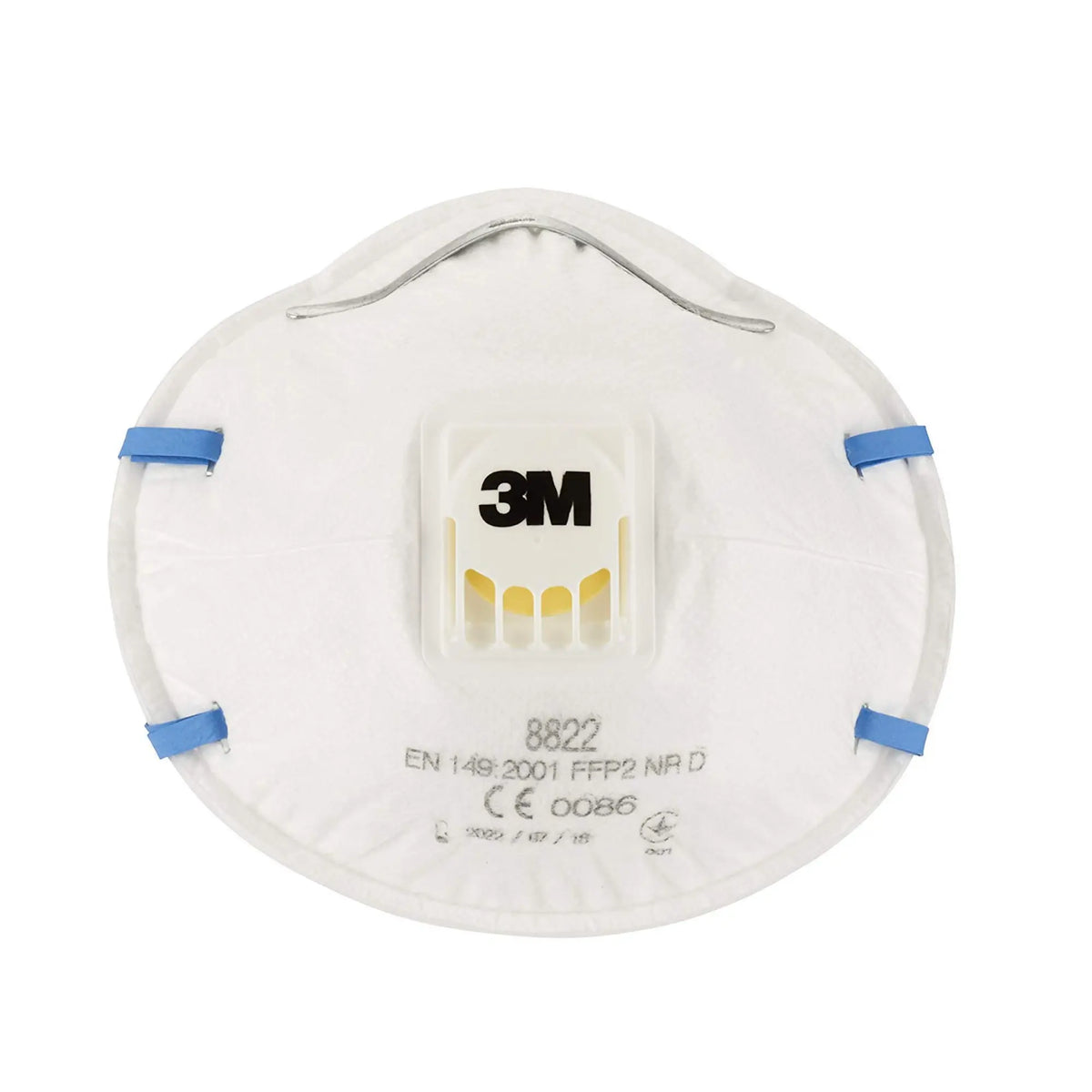 Set of 3 filtering shell respiratory masks with valve against irritating particles 8822 - 3M - My Podologie