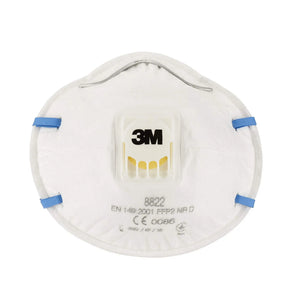 Set of 3 filtering shell respiratory masks with valve against irritating particles 8822 - 3M - My Podologie