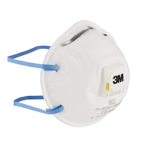Set of 3 filtering shell respiratory masks with valve against irritating particles 8822 - 3M - My Podologie