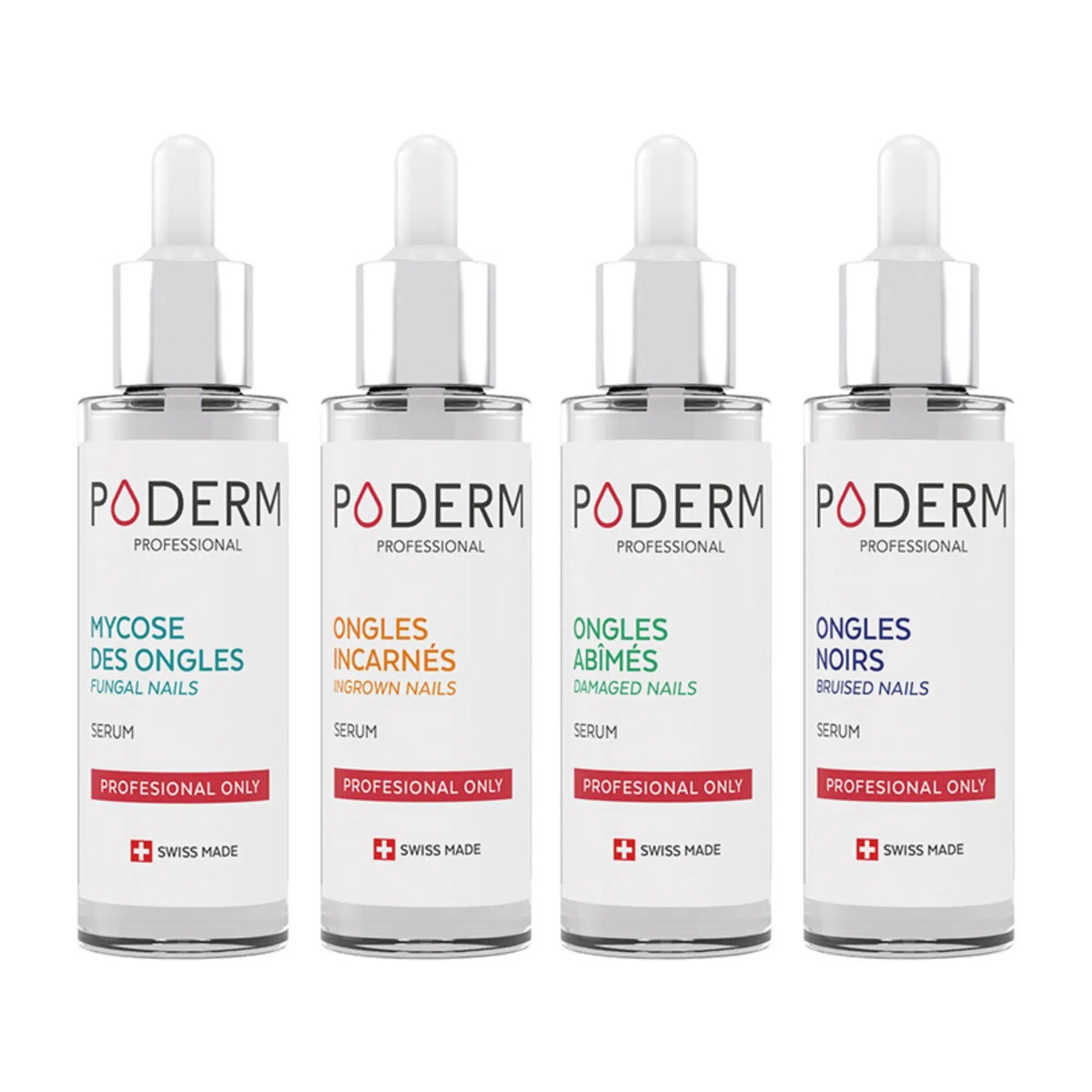 Set of 4 pipettes - Professional formats - 30 ml - Poderm Professional