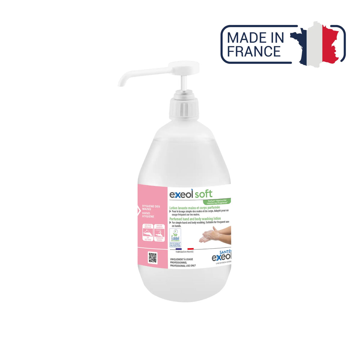 Hand and body washing lotion with Matcha Tea fragrance - Exeol Soft - Sodel Exeol 