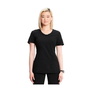 Lyon - Crew Neck Tunic - Women - Cherokee Cherokee Medical Uniforms  Black-3XL
