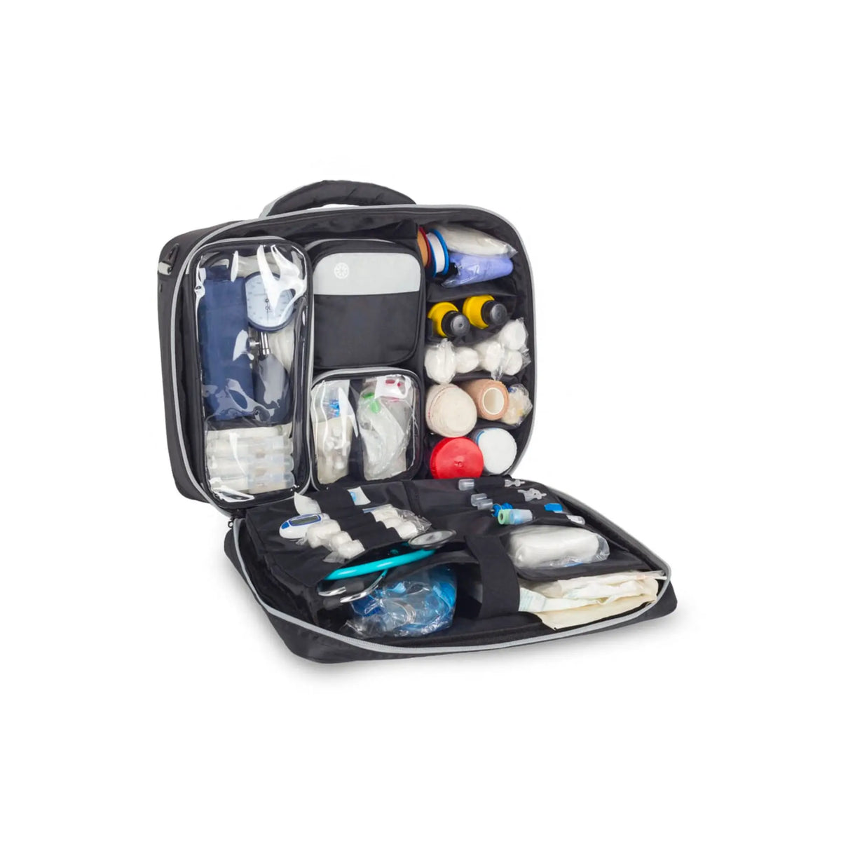 Maletín médico convertible PRACTI - Negro - Carro con ruedas opcional - My Podologie