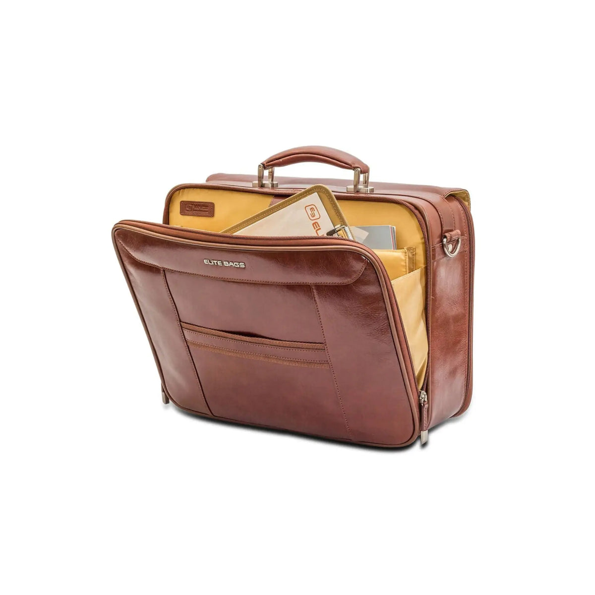 Deluxe DOCTOR home case - Brown leather - Optional wheeled trolley - My Podologie