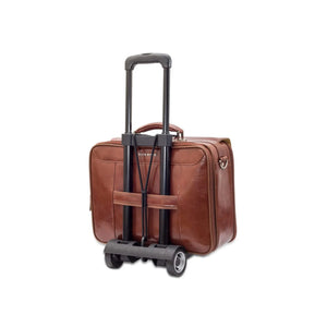Deluxe DOCTOR home case - Brown leather - Optional wheeled trolley - My Podologie