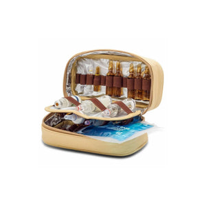 Deluxe DOCTOR home case - Brown leather - Optional wheeled trolley - My Podologie