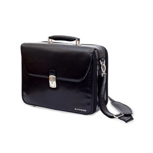 Deluxe DOCTOR home case - Black leather - Optional wheeled trolley