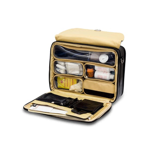 Deluxe DOCTOR home case - Black leather - Optional wheeled trolley
