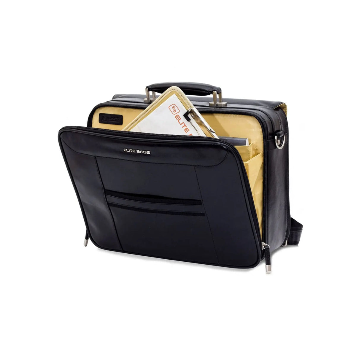 Deluxe DOCTOR home case - Black leather - Optional wheeled trolley