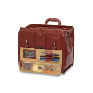 Traditional briefcase for home DOC - Brown Leather