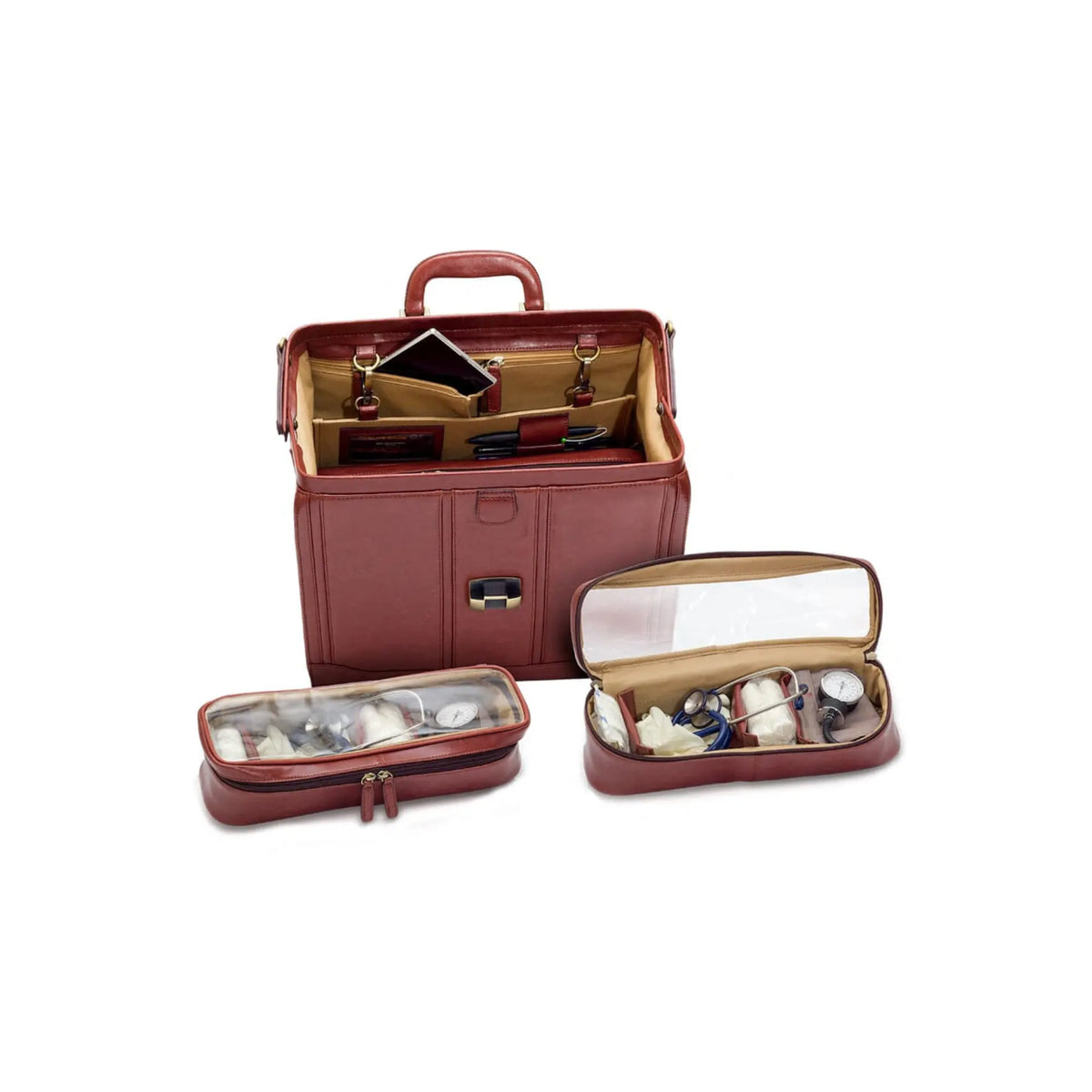Traditional briefcase for home DOC - Brown Leather