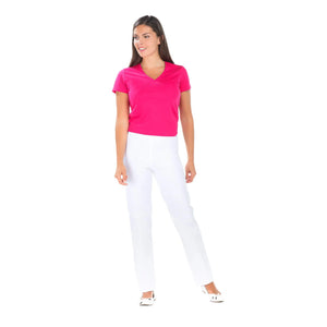 Manu - White PC Pants - Mixed - Elastic waistband - No pocket My Blouse 