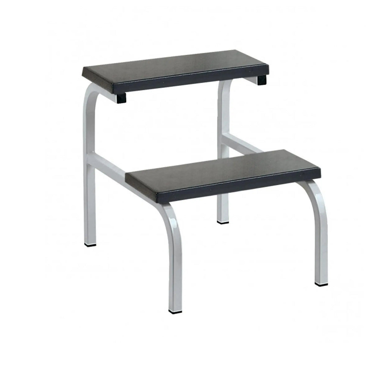 Taburete de 2 peldaños - Con tubo cuadrado lacado - Negro - Carina Medical - My Podologie