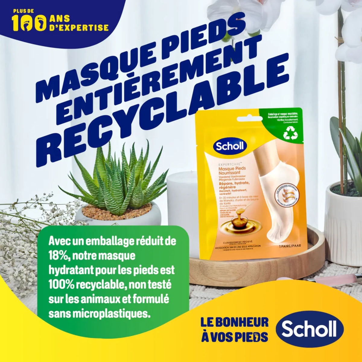 Mascarilla Nutritiva para Pies - Urea 3% - Miel de Manuka - Scholl Scholl 