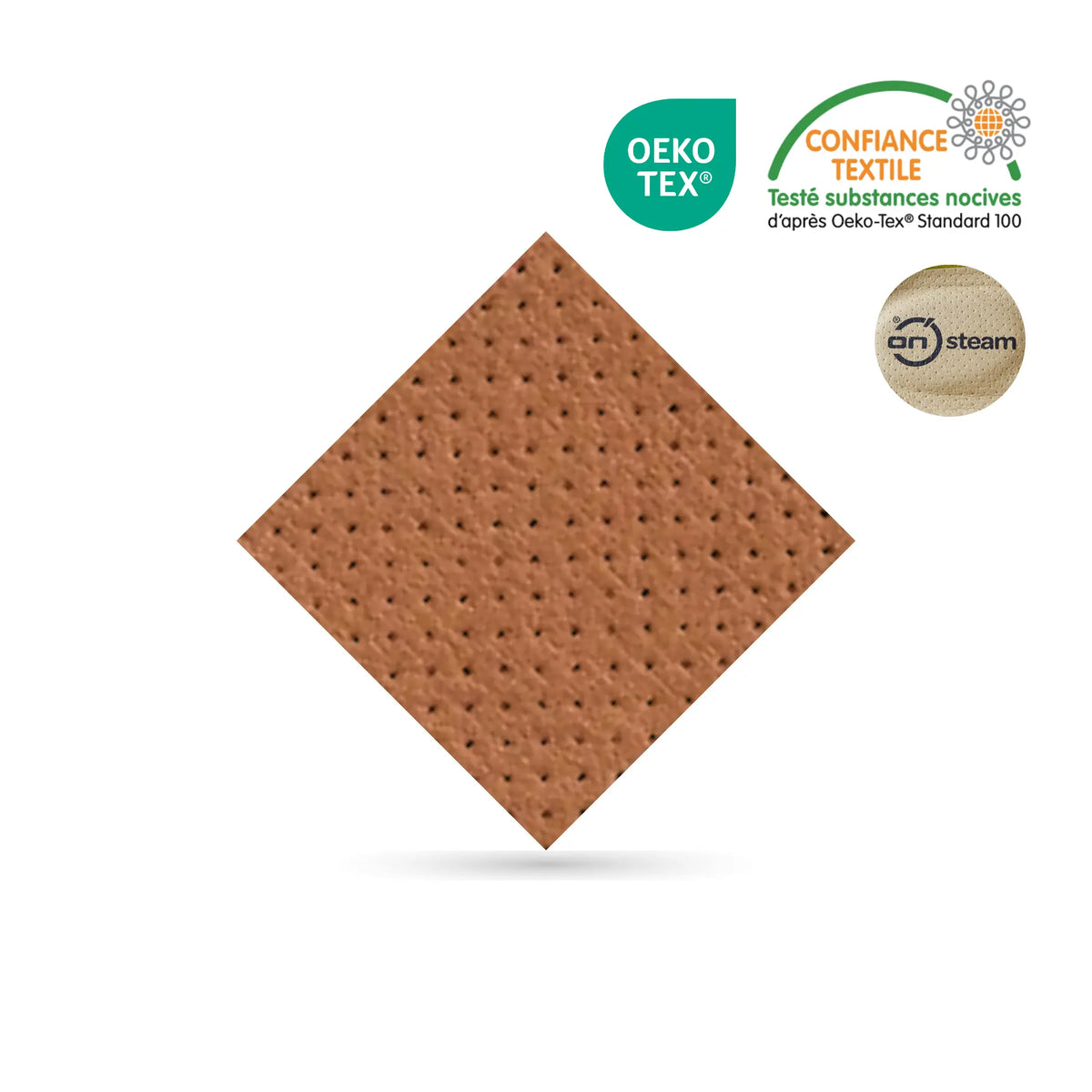 Perforated On Steam microfiber - Second skin effect - 100% healthy - 0.8 mm My Podologie Camel