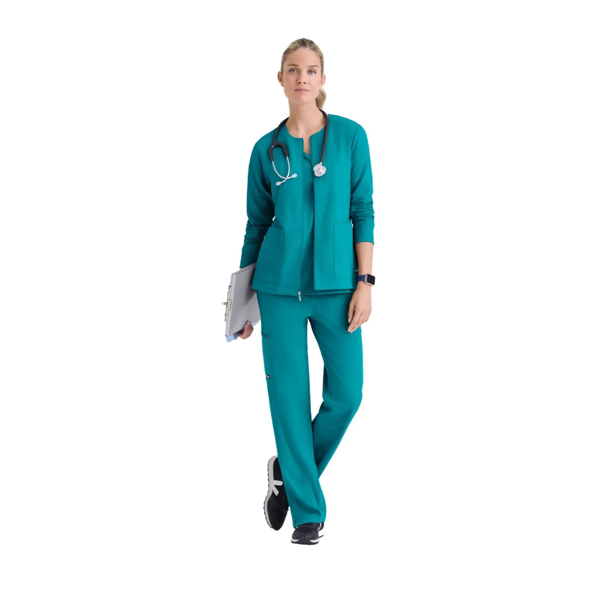 Mila - Round neck medical jacket - Women - Grey’s Anatomy Stretch Grey’s Anatomy 