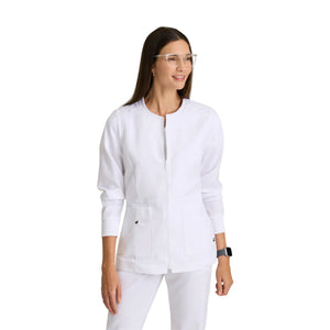 Millie - Zip Medical Jacket - Women - Grey’s Anatomy Stretch Grey’s Anatomy  White / XL