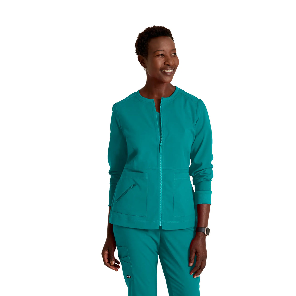 Millie - Zip Medical Jacket - Women - Grey’s Anatomy Stretch Grey’s Anatomy Caribbean Blue / XL