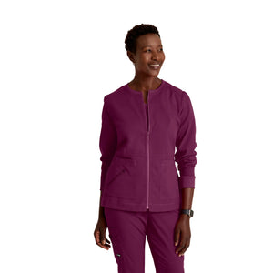 Millie - Zip Medical Jacket - Women - Grey’s Anatomy Stretch Grey’s Anatomy  Burgundy / XL