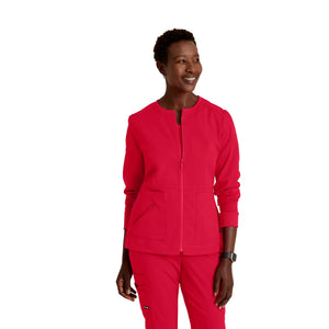 Millie - Zip Medical Jacket - Women - Grey’s Anatomy Stretch Grey’s Anatomy  Red / XL
