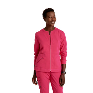Millie - Zip Medical Jacket - Women - Grey’s Anatomy Stretch Grey’s Anatomy  Hot Pink / XL