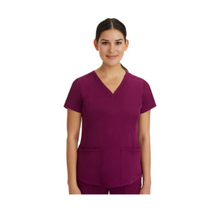 Monique - Túnica médica - Cuello en V - Mujer - Healing Hands - 2 Healing Hands Borgoña / 3XL