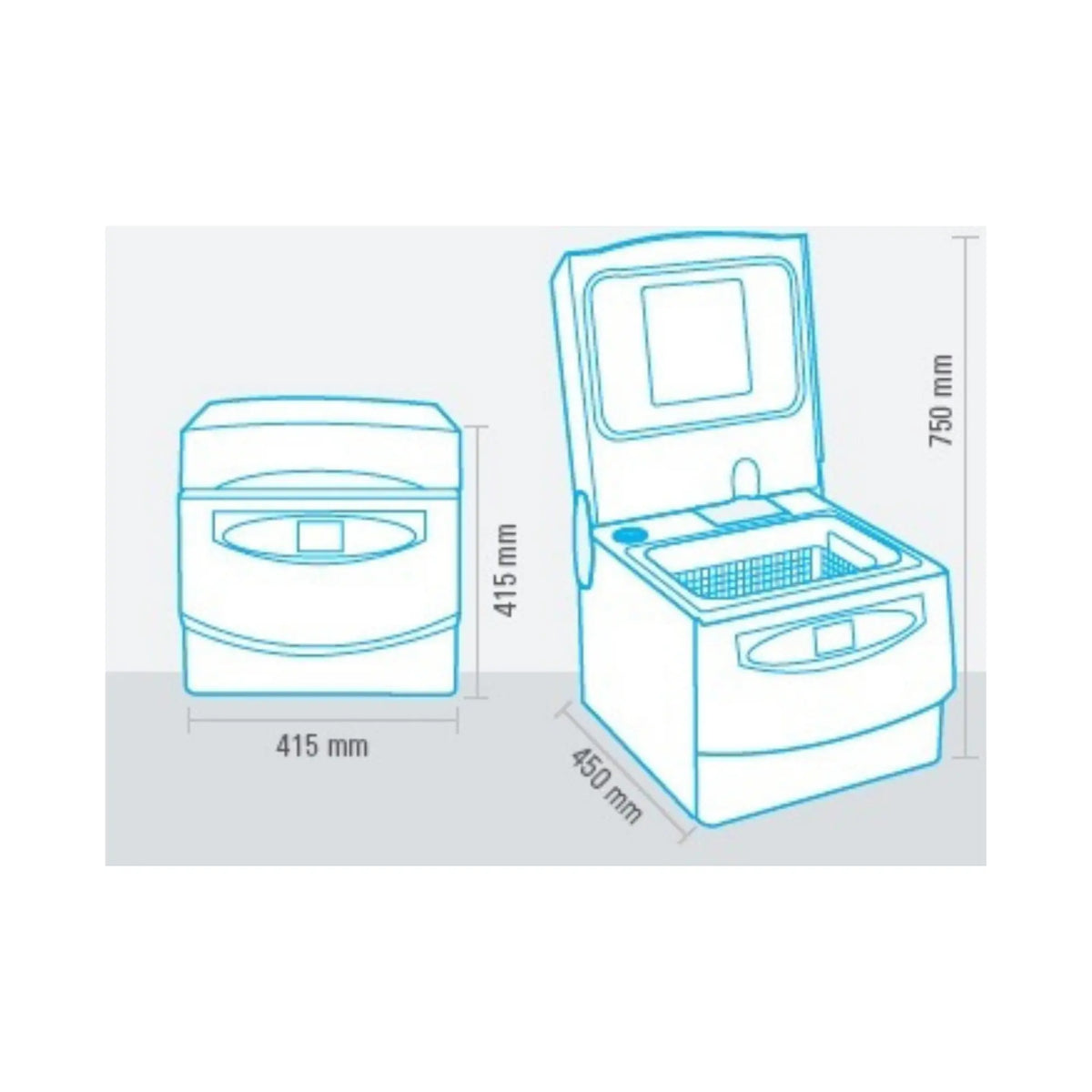 Multisteril Fast - Automatic device for disinfection, ultrasound and drying with pump
