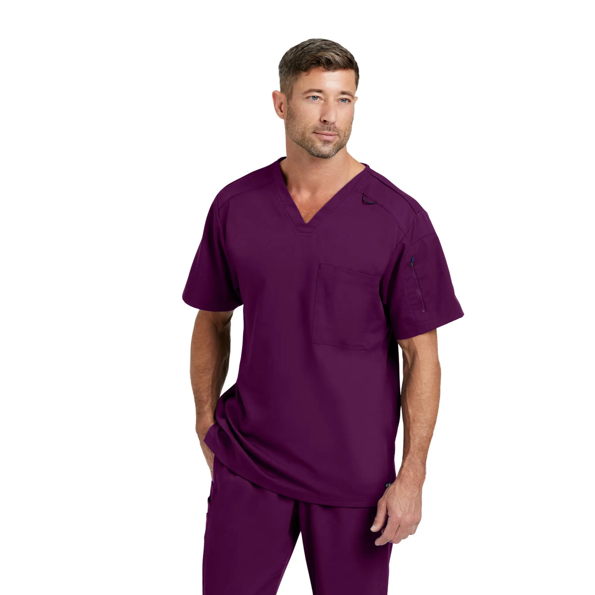 Murphy - V-neck tunic - Men - Grey's Anatomy Stretch Grey's Anatomy  Burgundy / XL