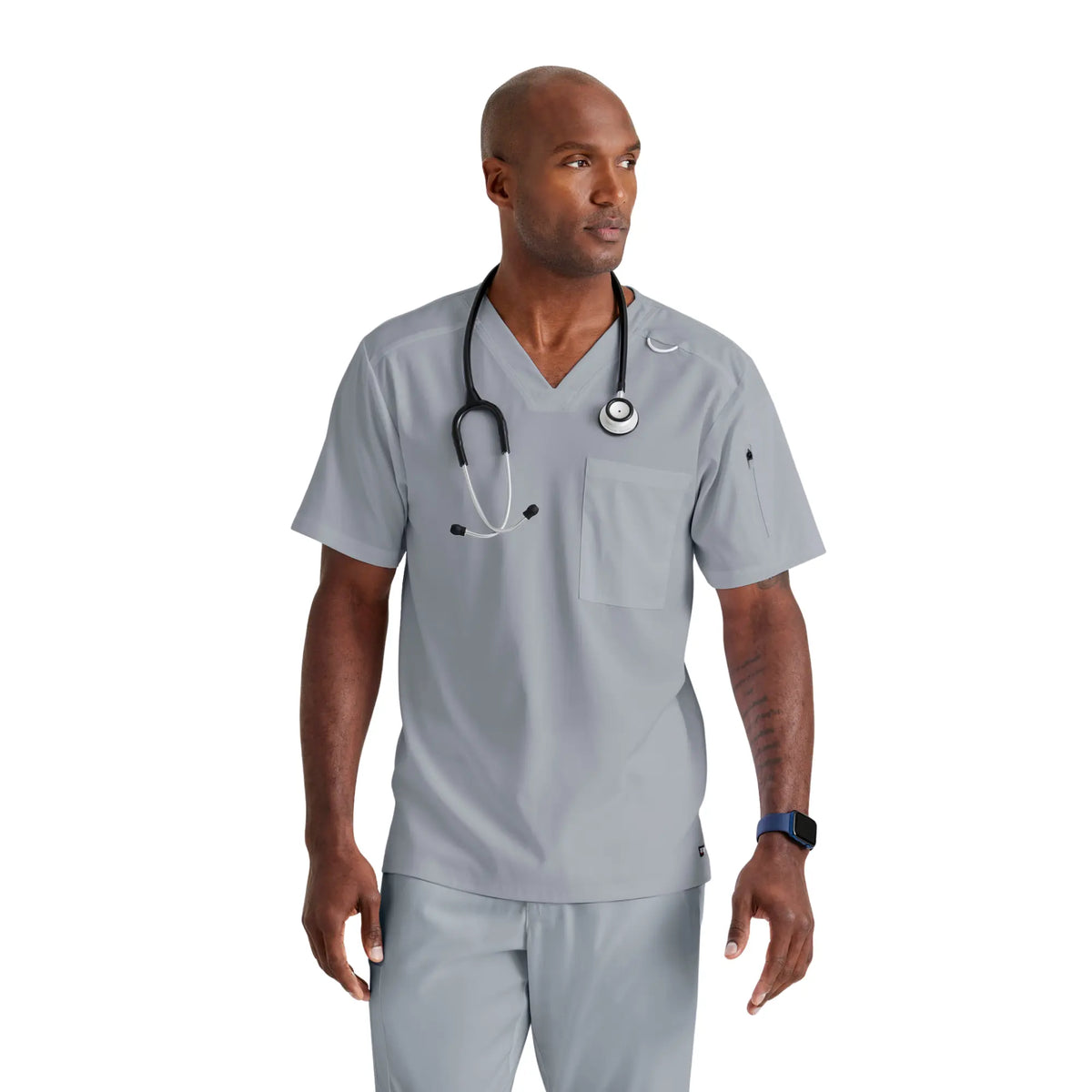 Murphy - V-neck tunic - Men - Grey's Anatomy Stretch Grey's Anatomy  Light Gray / XL