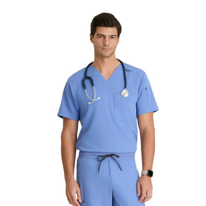 Murphy - V-neck tunic - Men - Grey's Anatomy Stretch Grey's Anatomy  Sky Blue / XL
