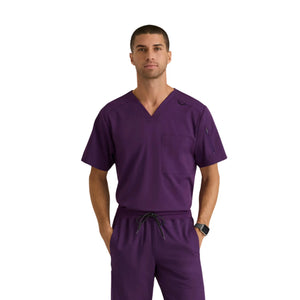 Murphy - V-neck tunic - Men - Grey's Anatomy Stretch Grey's Anatomy  Eggplant / XL
