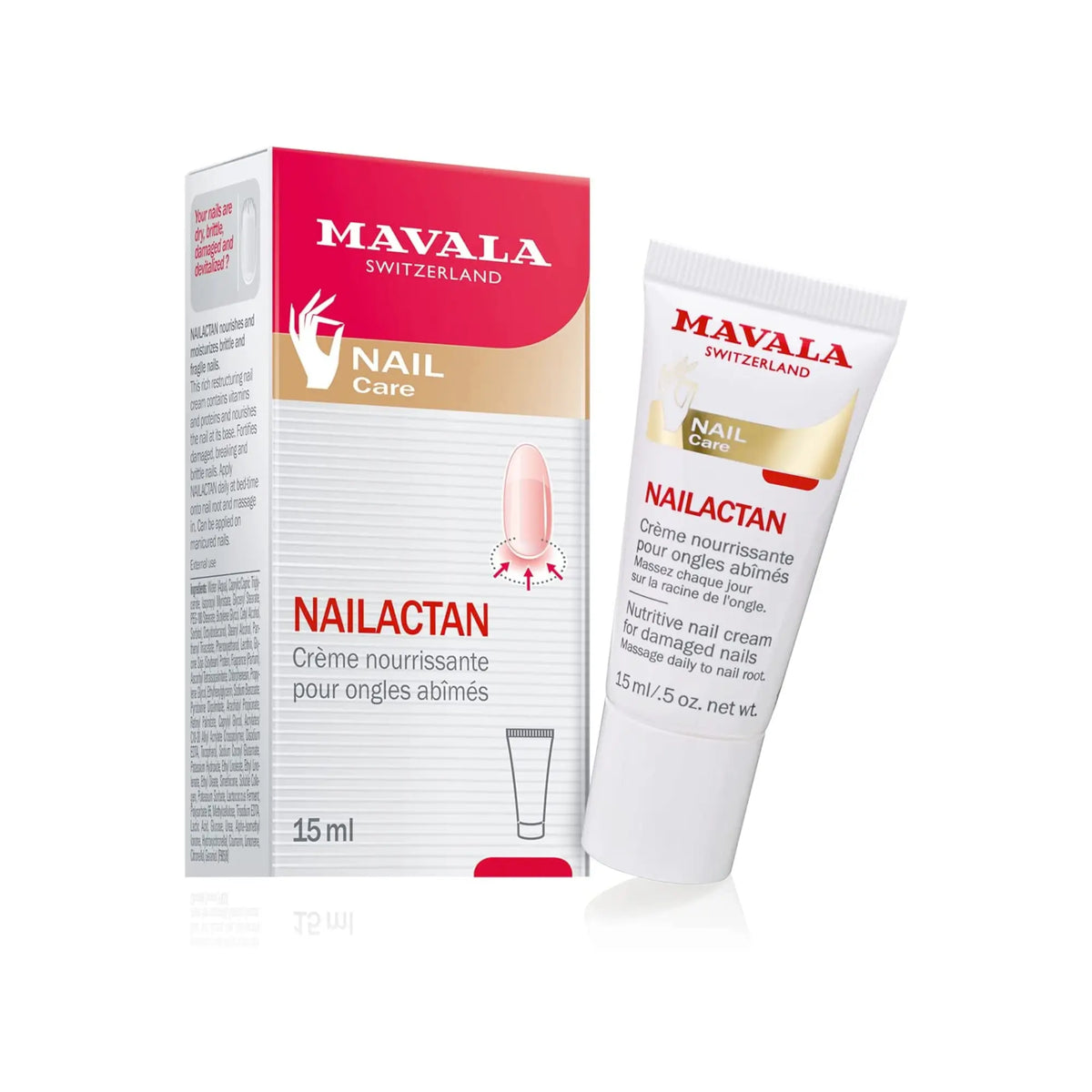 Nailactan nourishing cream for damaged nails (tube) - MAVALA