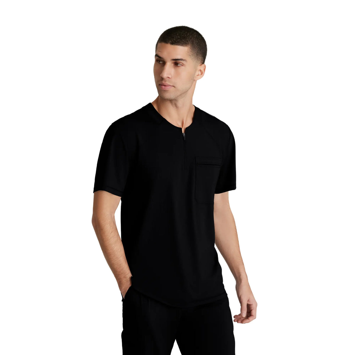 Néo - Zippered round neck tunic - Men - Skechers Slip-ins SKECHERS SLIP-INS KNITS  Black / XL